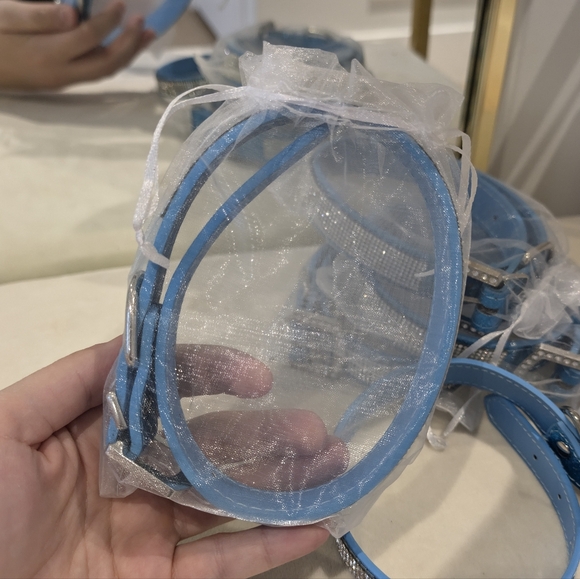 Blue Holiday Crystal Pet Collar - Picture 5 of 7